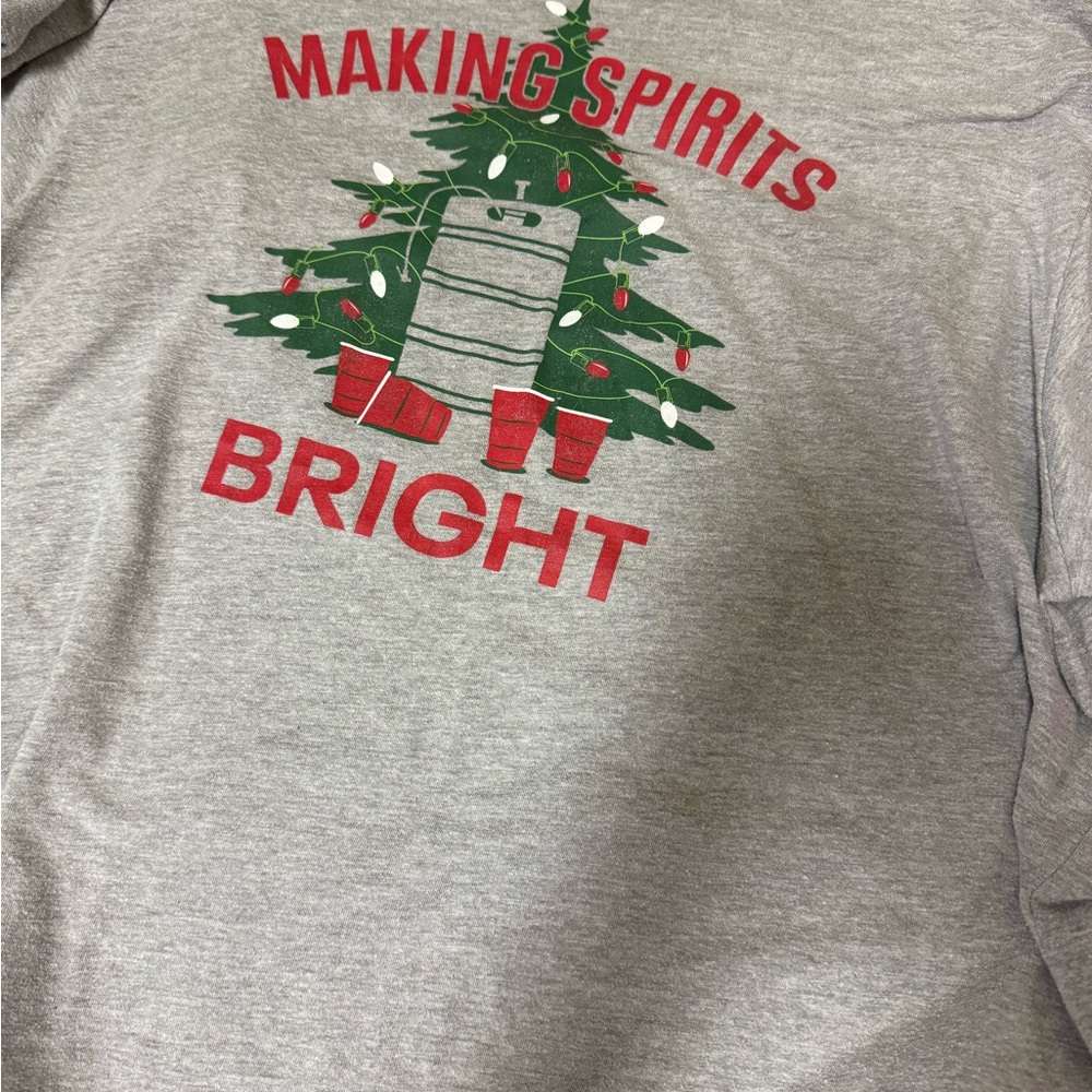 Gray Holiday Graphic Tee